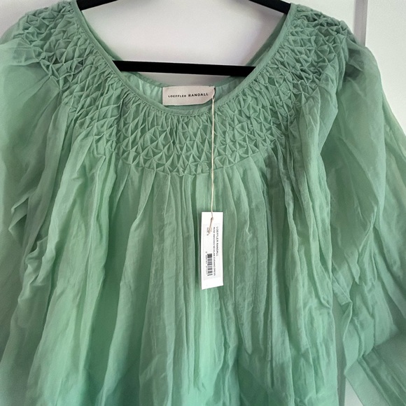 Brand New Loeffler Randall Rose Smocked Neckline Evening Dress - Picture 3 of 8